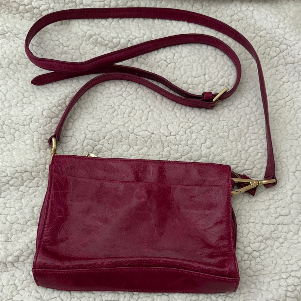 HOBO Rich Burgundy Leather Crossbody Bag